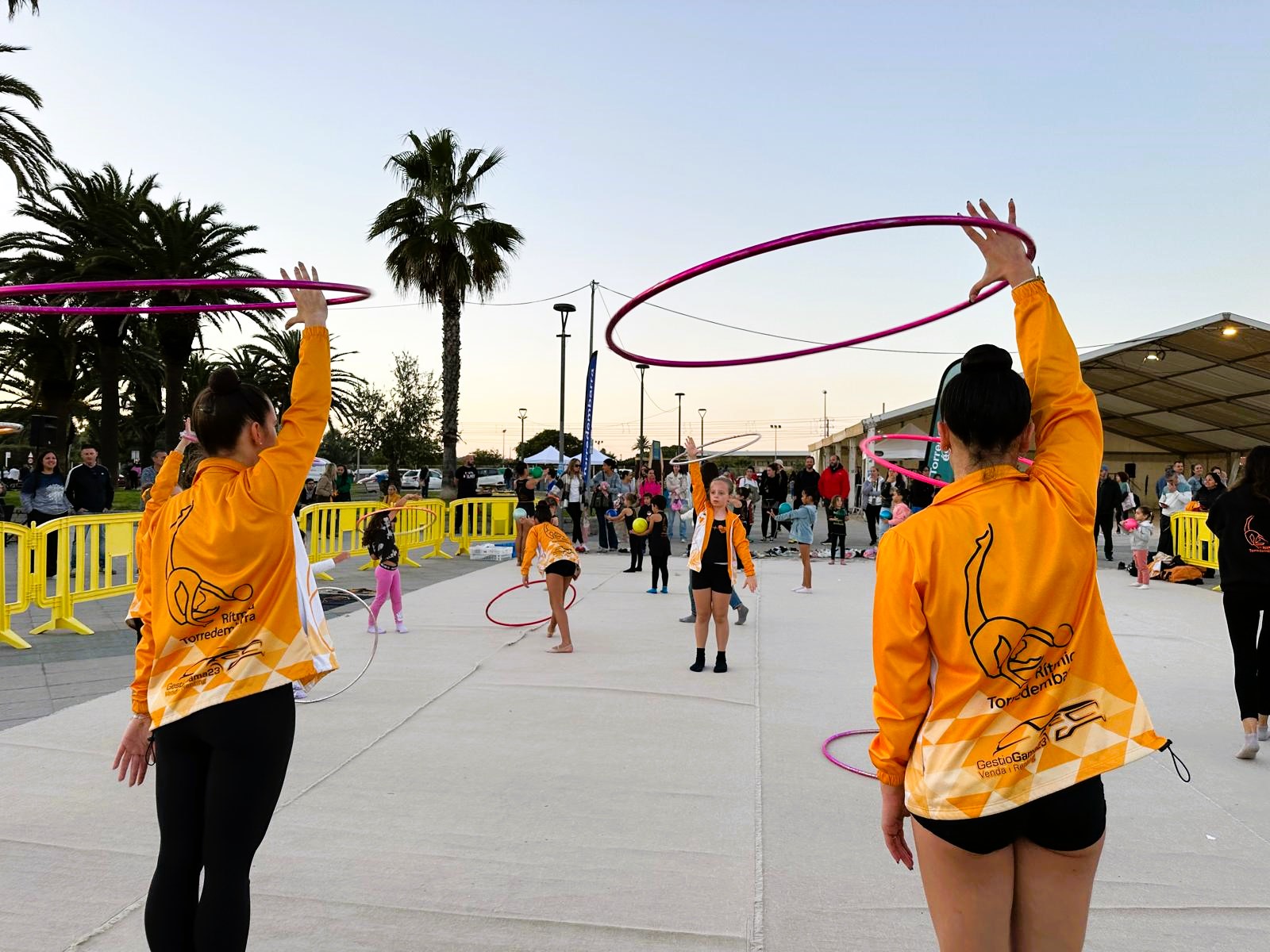 Foto de l'exhibició de rítmica de la Festa de l'Esport