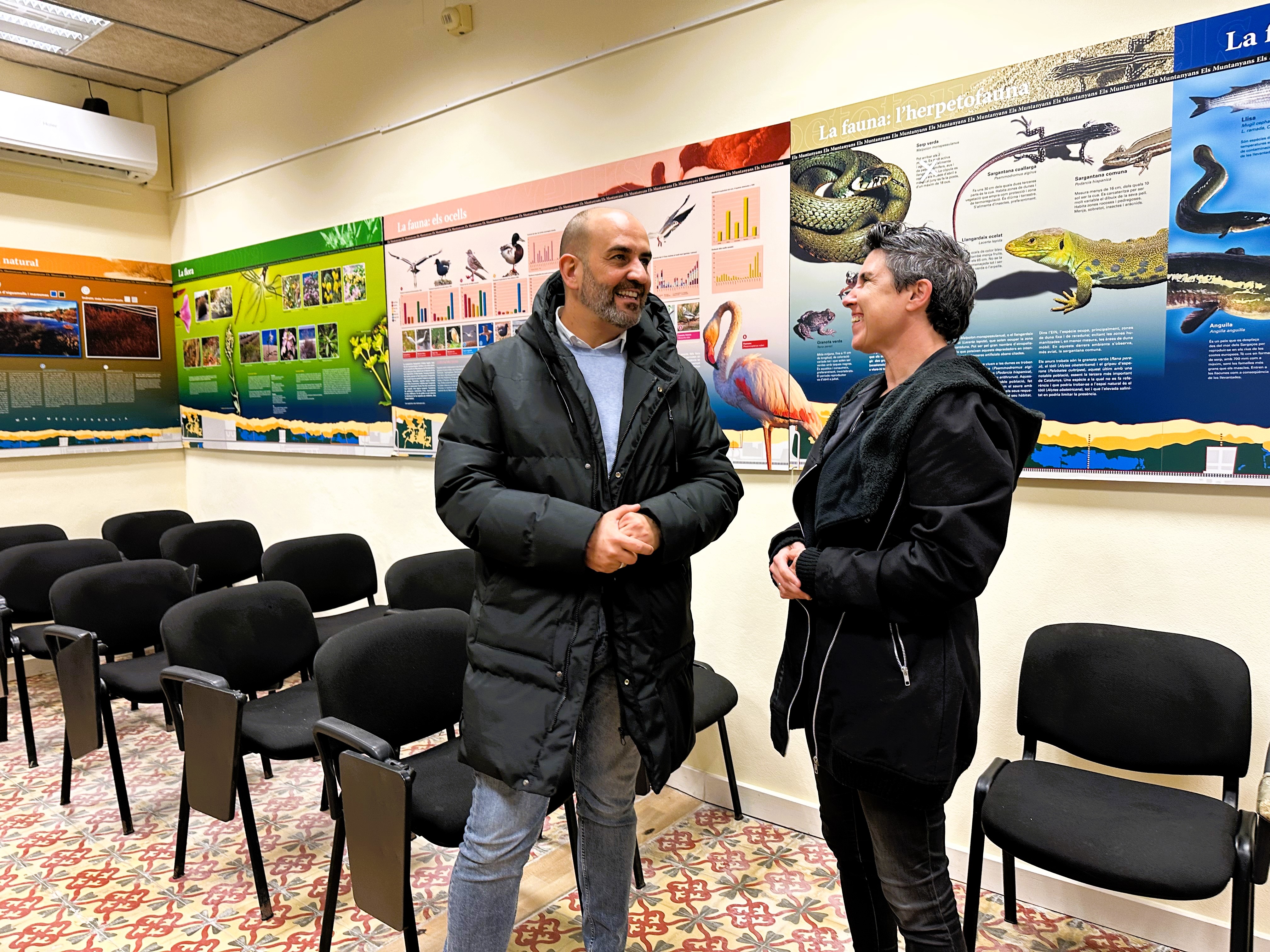 Visita de l'alcalde i la regidora de Sostenibilitat a Cal Bofill