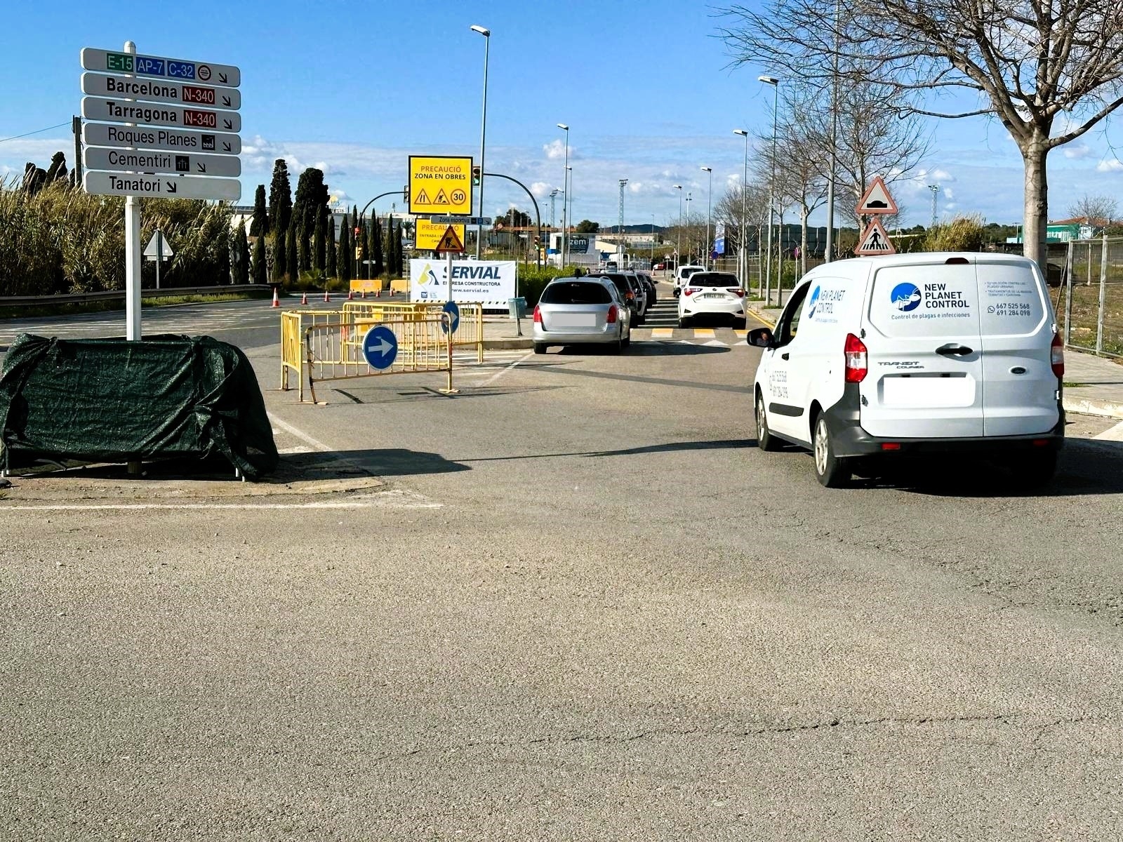 Imatge de l'antiga carretera de la Riera, afectada per les obres