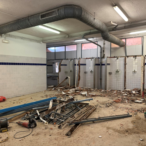 Inici de les obres dels vestidors