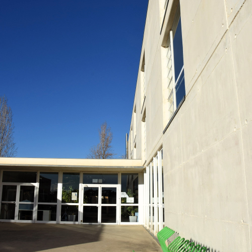 Imatge d'arxiu de la porta d'accés a l'Institut Ramon de la Torre