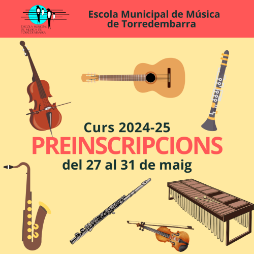 Imatge preinscripcions Escola de Música