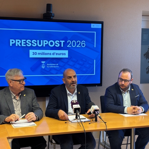 Roda de premsa de presentació del pressupost municipal per al 2026