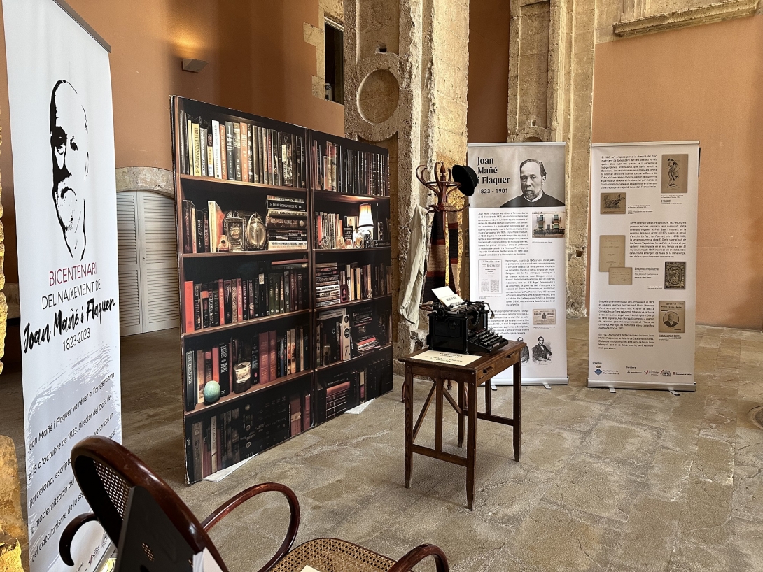 Exposició del Bicentenari del naixement de Joan Mañé i Flaquer, al Pati del Castell