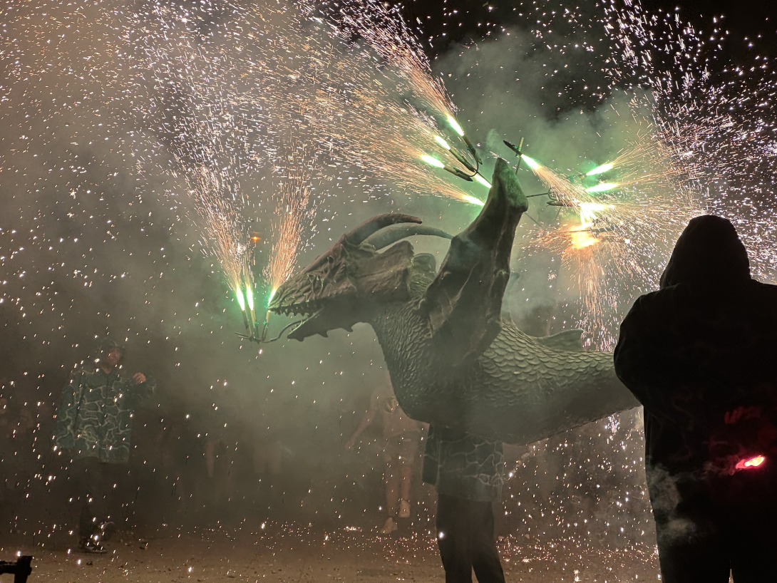 Foto de la Virgília a la Festa del Foc de l'any 2023