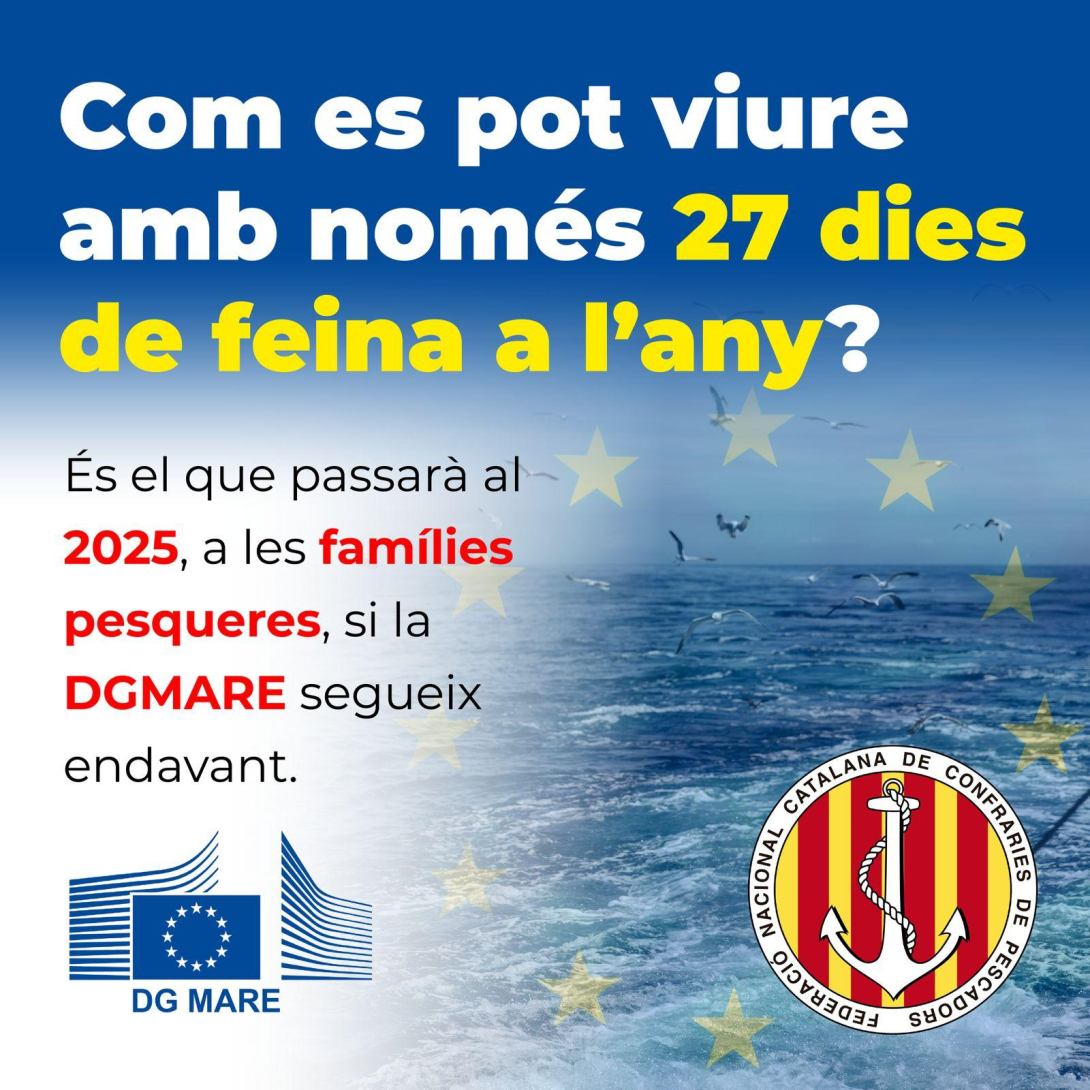 Imatge de protesta del sector pesquer català