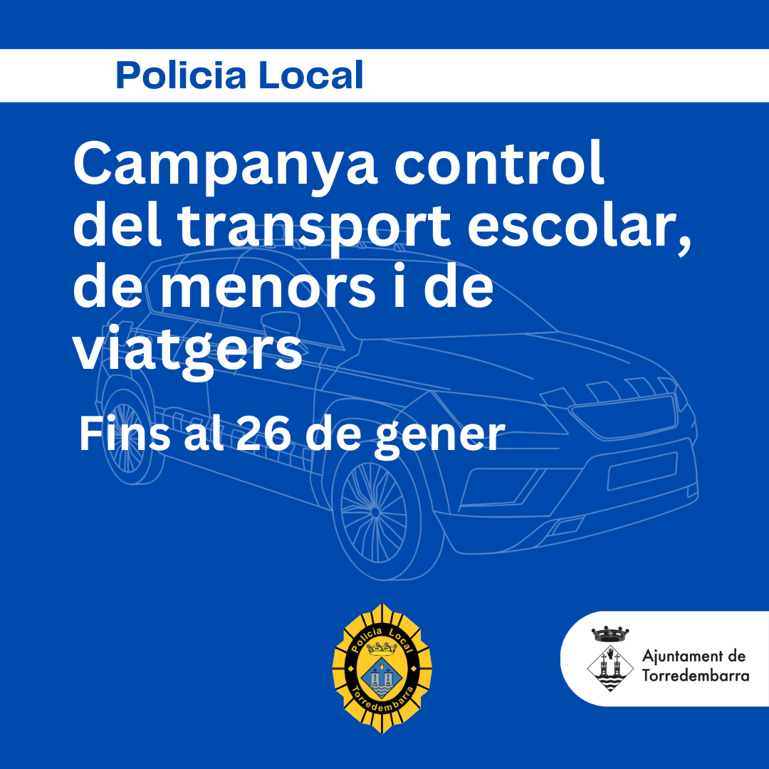 Campanya control del transport escolar, de menors i viatgers