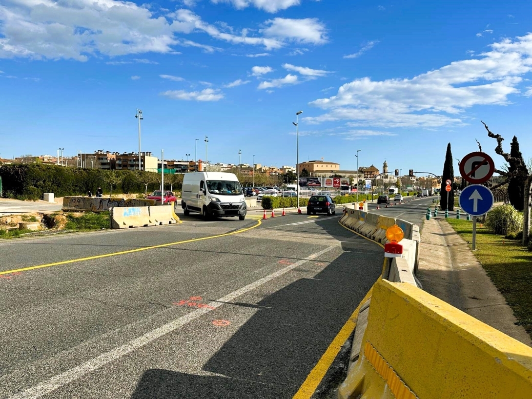 Imatge de l'antiga carretera de la Riera, afectada per les obres