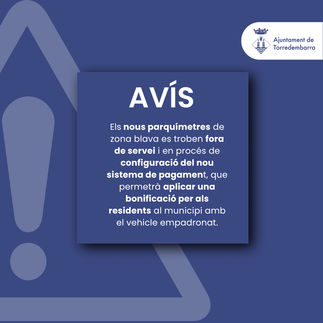 Avís informatiu sobre els nous parquímetres