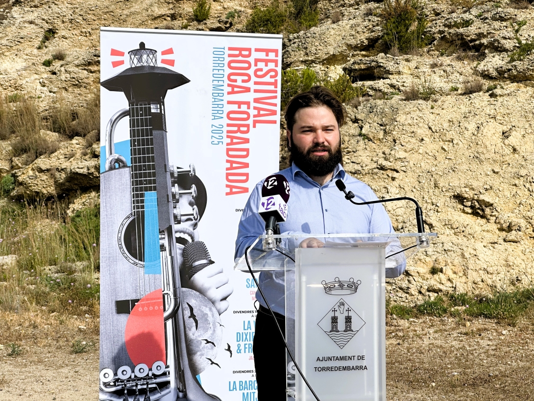 El regidor de Cultura, Daniel Pujol, durant la presentació del Festival Roca Foradada