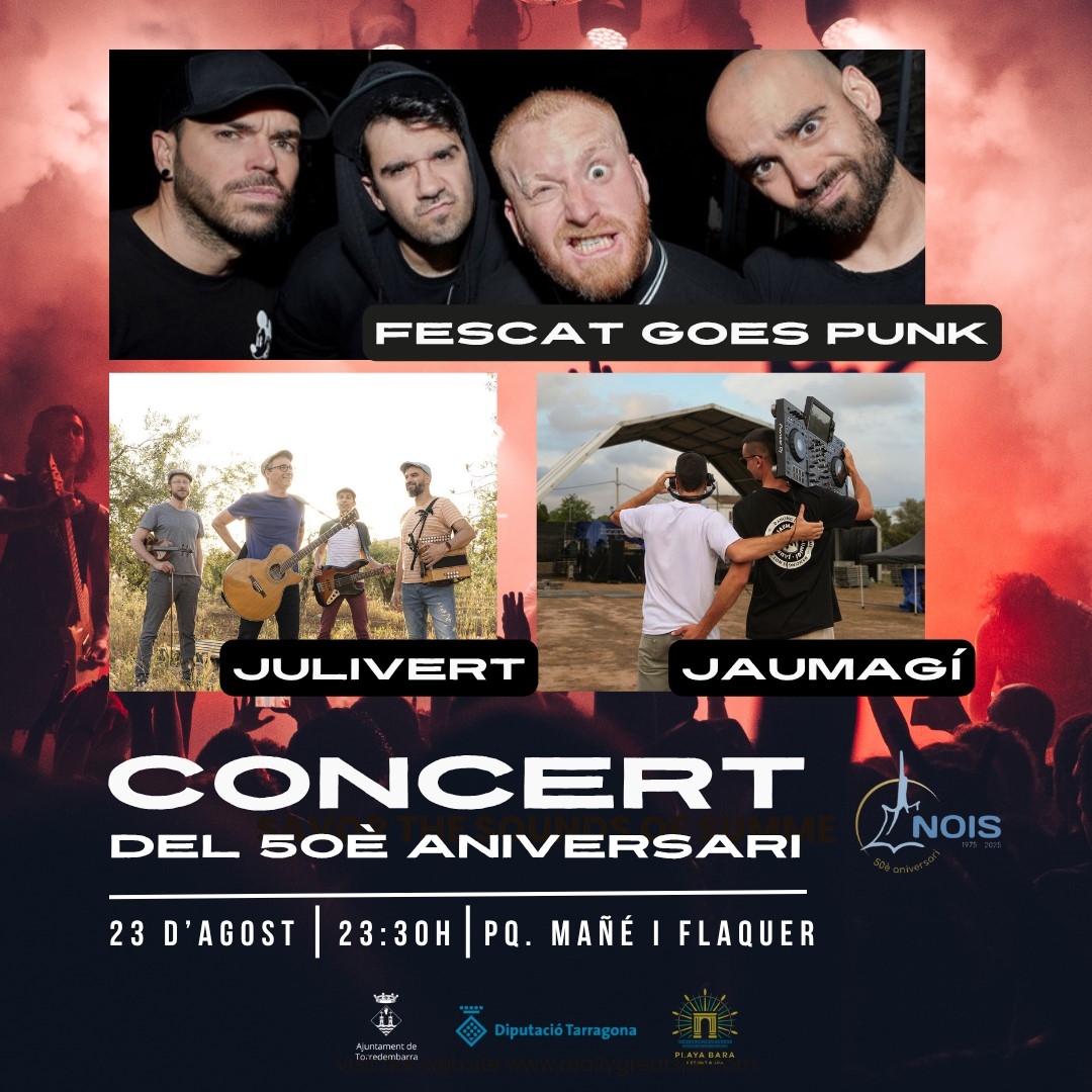 Imatge promocional del concert del 50è aniversari dels Nois de la Torre
