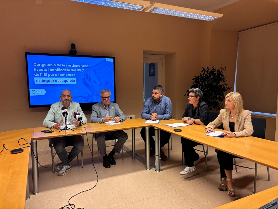 Roda de premsa de presentació de la modificació de les ordenances fiscals per al 2026