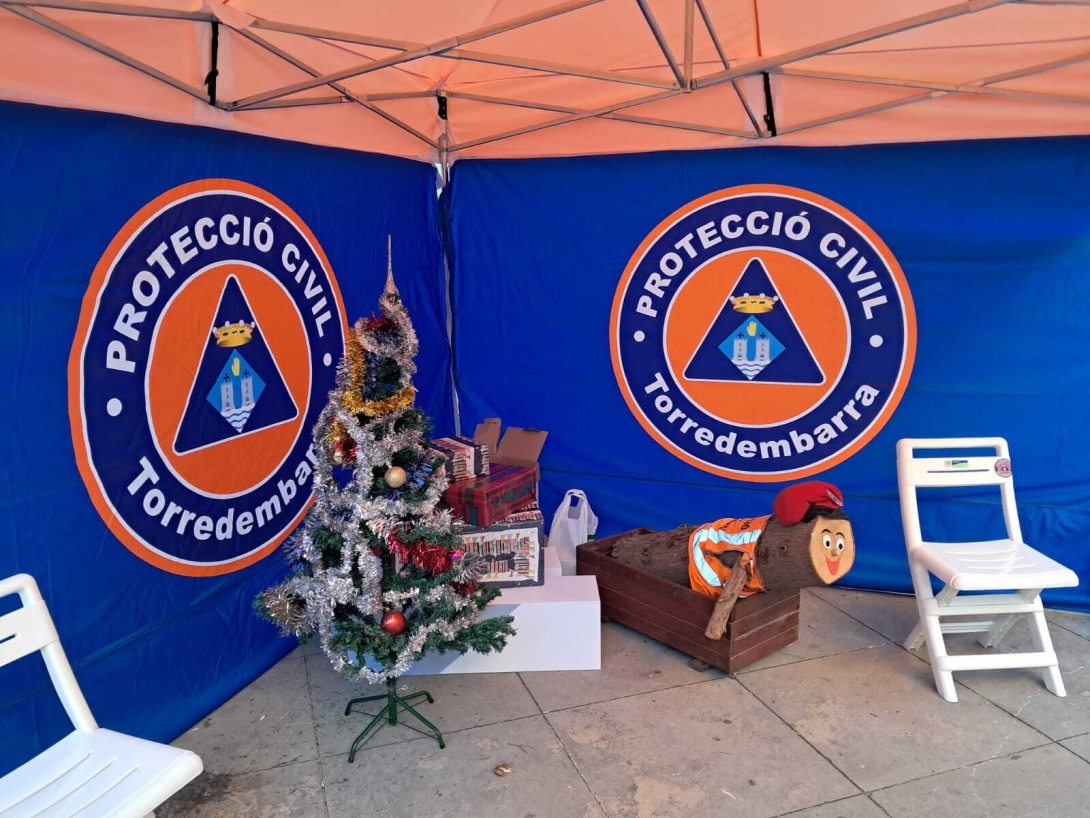 Rua Caga Tió de l’Associació de Voluntaris de Protecció Civil