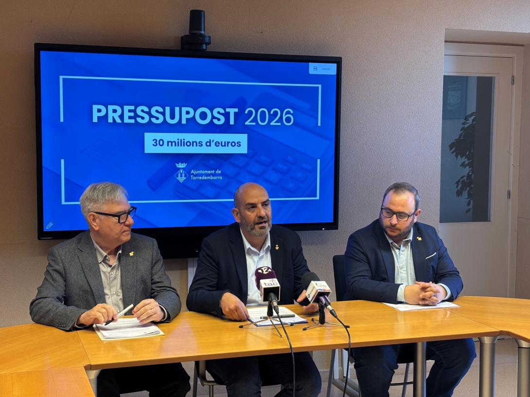 Roda de premsa de presentació del pressupost municipal per al 2026