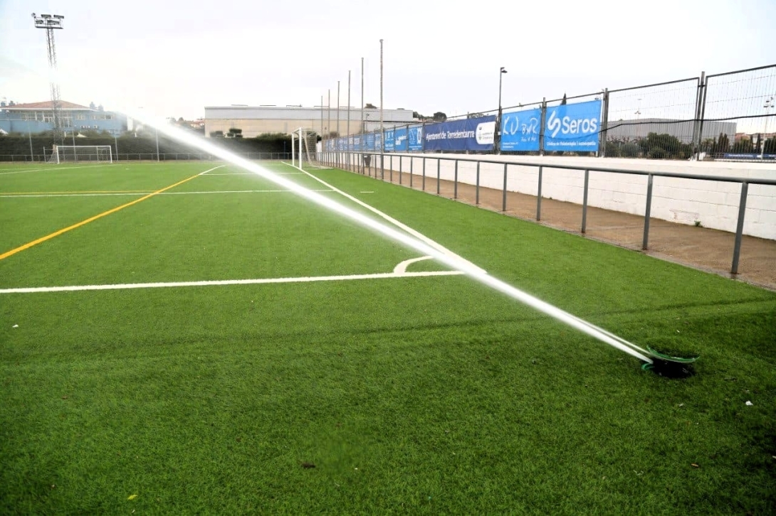 Nou sistema de reg al camp de futbol municipal
